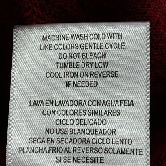 Storybuk Christmas Hoodie Top sz L Studded Kangaroo Pocket Lightweight Red - Picture 9 of 9